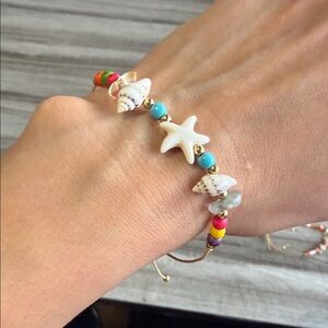 Colorful Seashell and Starfish Bracelet